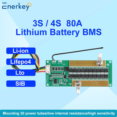 satın al Enerkey Standart NMC/LFP/LTO/SIB BMS 3S 4S 10A-80A NTC ve Denge hücresi donanımı BMS ile 150A zirve Çevrimiçi üretim