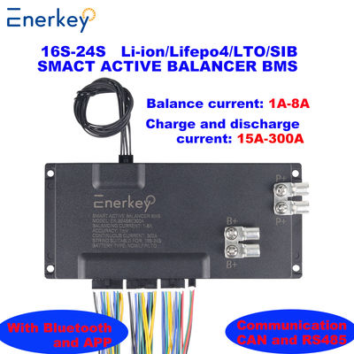 satın al Enerkey BMS Koruma Elektrikli Araçlar Akıllı Bms 16S 17S 18S 19S 20S 21S 22S 23S 24S 100A 200A 300A 8A Aktif Denge ile Çevrimiçi üretim